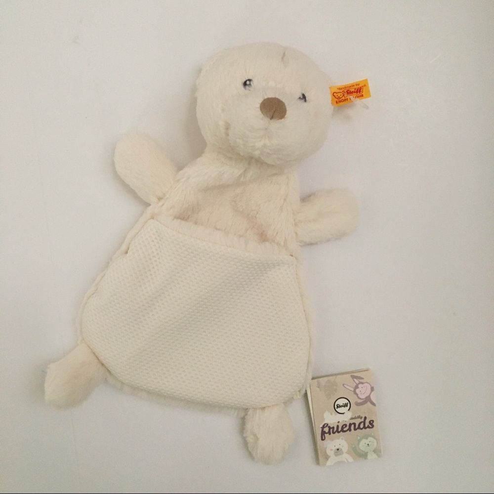 NEW Steiff Cuddly Friends Giggles Teddy b. Schmusetuch Blanket Lovey Nunu